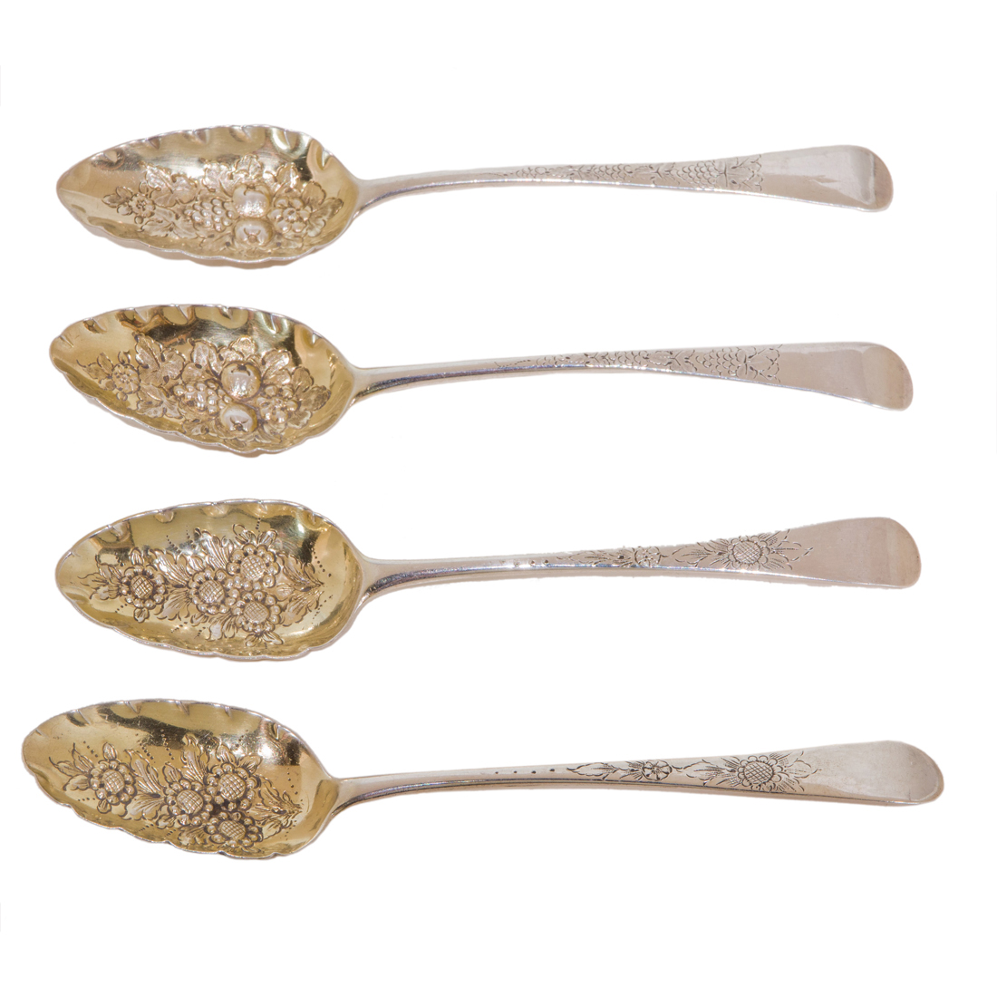 Appraisal: A SET OF ENGLISH BERRY SPOONS BY SAMUEL ADAMS II