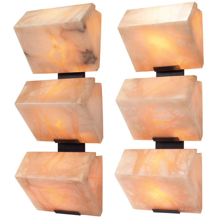 Appraisal: Pierre Chareau wall sconces pair s production of the s