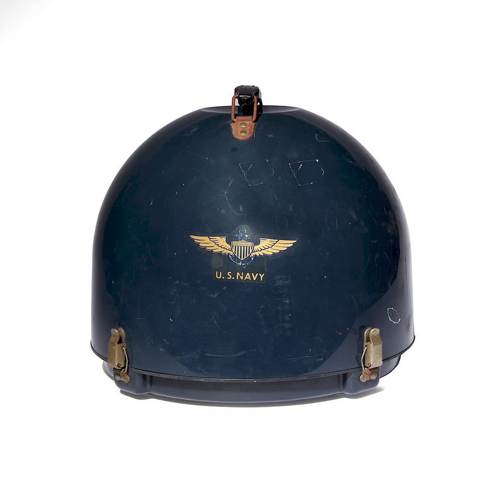 Appraisal: U S Navy Flight Helmet Container Luggage U S Navy