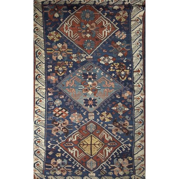 Appraisal: Caucasian area rug th th C Kuba design Border loss