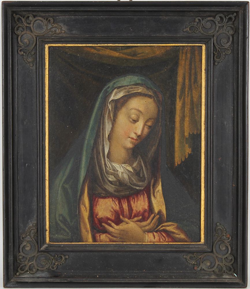 Appraisal: th C Continental School Painting of Virgin Mary th C