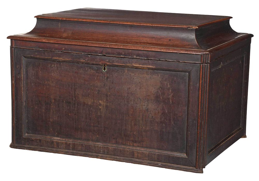 Appraisal: George III Paneled Mahogany Fitted Cellarette British early th century