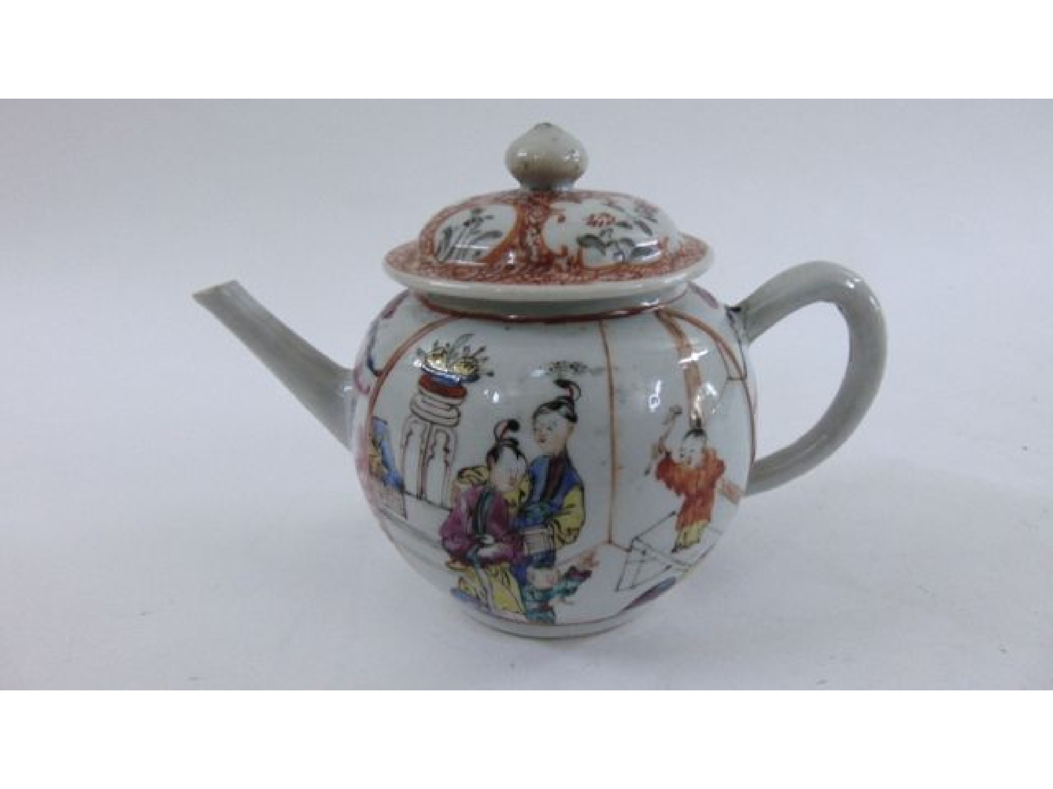 Appraisal: A late th century Chinese porcelain globular teapot with character