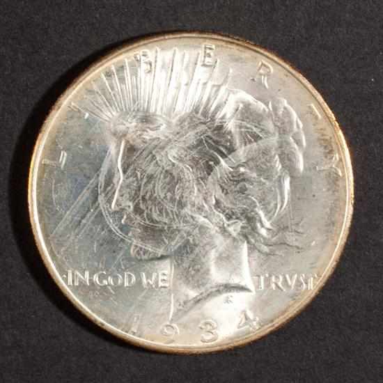 Appraisal: Two United States Peace type silver dollars and -D both