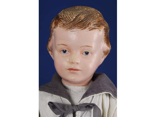 Appraisal: Schoenhut Boy with Molded Hair Model America ca carved wood