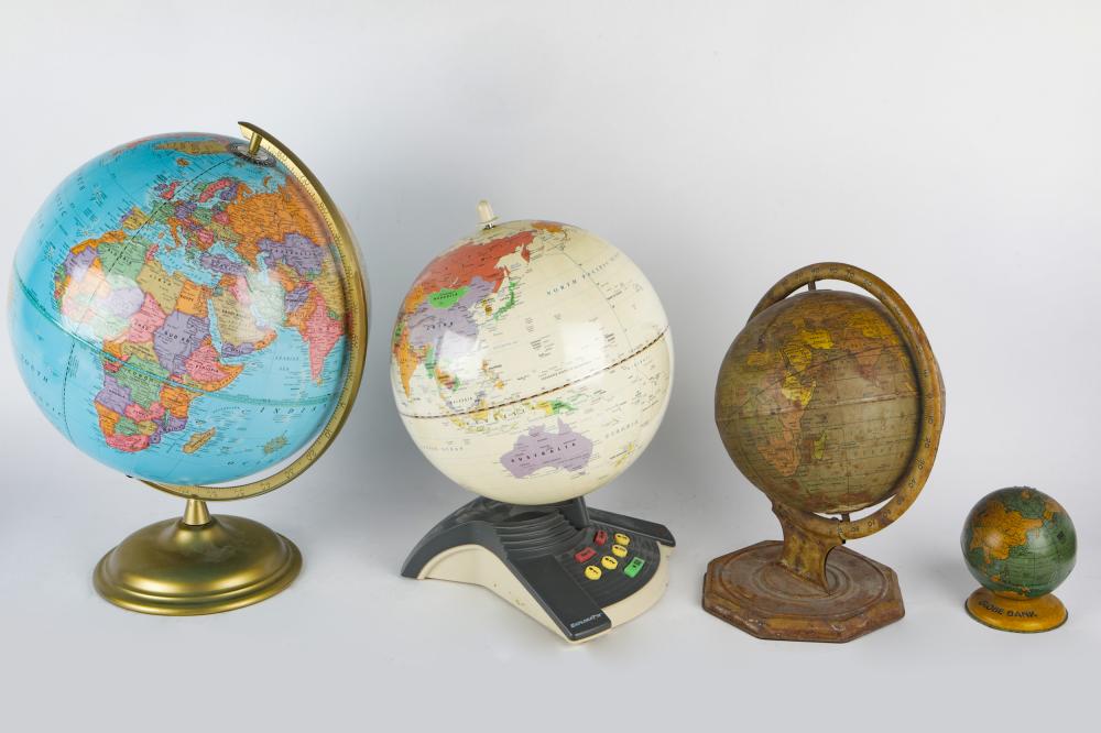 Appraisal: FOUR ASSORTED TERRESTRIAL GLOBES th century the first inscribed to