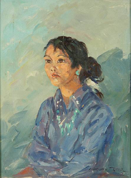 Appraisal: Marjorie Jane Reed American - Portrait of a Native American