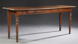 Appraisal: French Carved Oak Console Table th c the step French