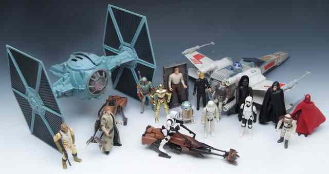 Appraisal: A QUANTITY OF STARWARS FIGURES and vehicles to include the