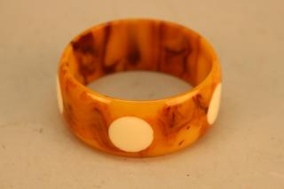 Appraisal: Vintage Polka Dot Bakelite Bangle Vintage Polka Dot Bakelite Bangle