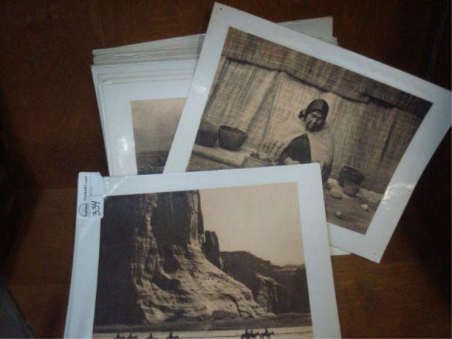 Appraisal: Edward Curtis Style Photographic Prints Laid on Cardboard