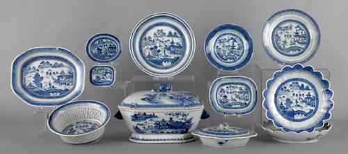 Appraisal: Collection of Chinese blue and white export porcelain th c