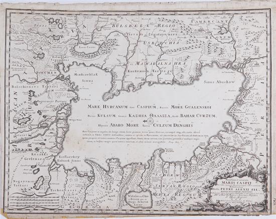 Appraisal: Early map Caspian Sea De Rossi and Ottens Published Rome