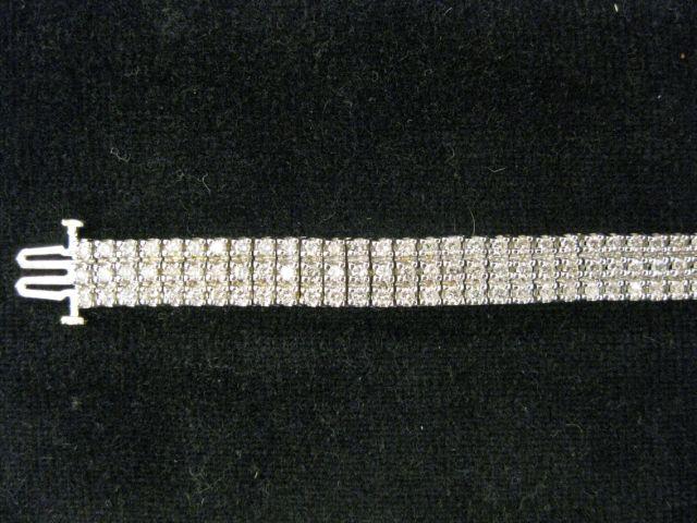 Appraisal: Diamond Bracelet triple row tennis style with carats of diamonds