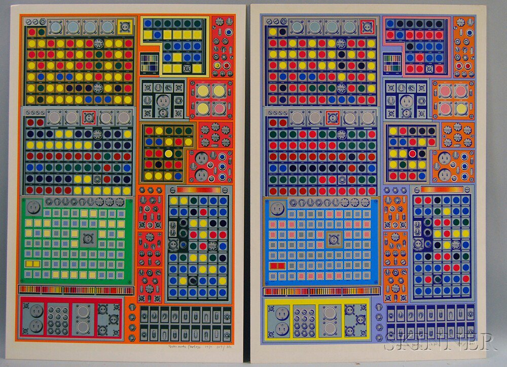 Appraisal: Sir Eduardo Paolozzi British - Four Works Multi-Channel Prototype Each