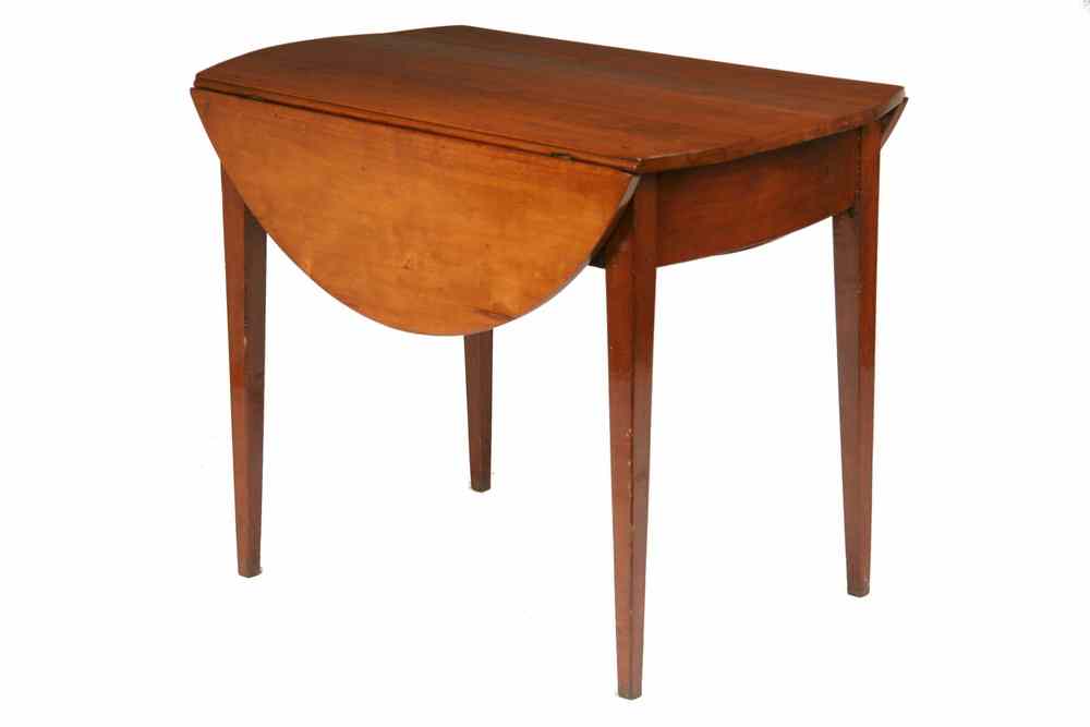 Appraisal: PEMBROKE TABLE - Early th c Honduran Mahogany Oval Top