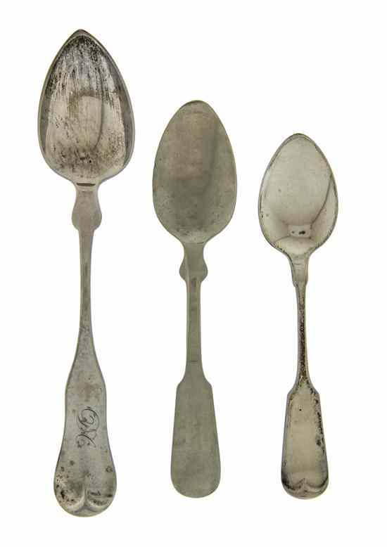 Appraisal: A Collection of Primarily American Coin Silver Spoons including some