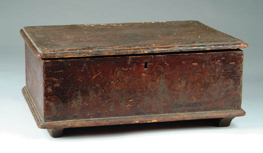 Appraisal: EARLY AMERICAN LIFT TOP BIBLE BOX Made of northern white