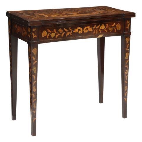 Appraisal: Dutch mahogany marquetry games table late th early th c