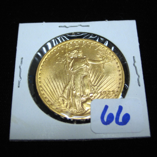 Appraisal: U S TWENTY DOLLAR GOLD PIECE St Gaudens type -P