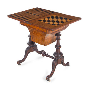 Appraisal: A Late William IV Walnut Game Table th Century Height