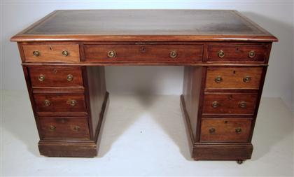 Appraisal: George III-style mahogany writing desk th century