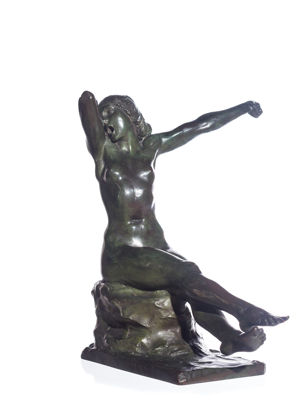 Appraisal: PAUL MANSHIP American - Spring Awakening bronze with green patina