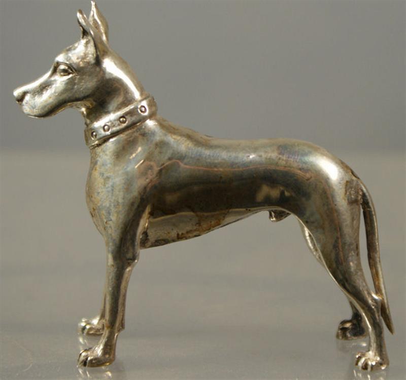 Appraisal: S Kirk Son sterling silver Great Dane figure h TO