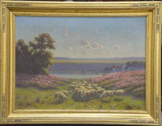 Appraisal: Hiram Peabody Flagg - Shepherd and His Flock oil on