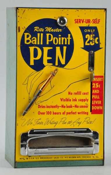 Appraisal: Ball Point Pen Dispenser Description Circa s Includes key Working