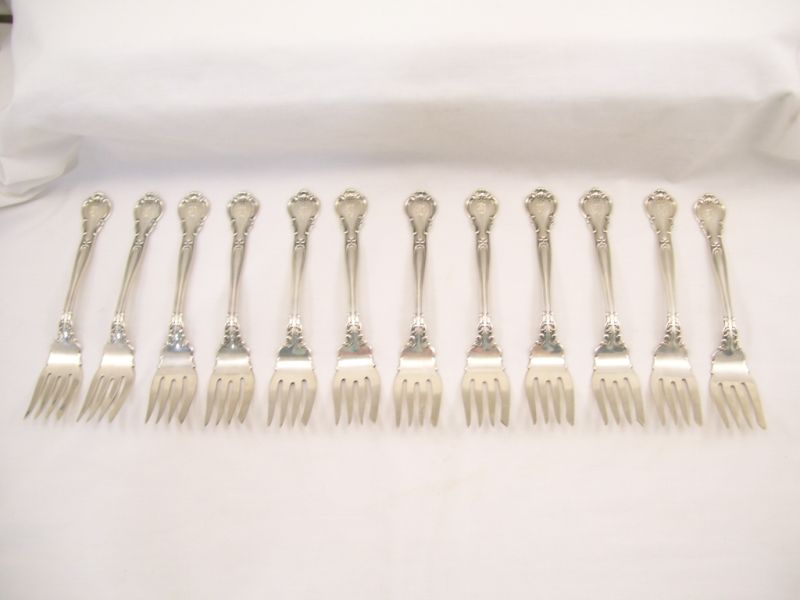 Appraisal: - Gorham Chantilly Sterling Salad Forks Twelve salad forks Monogrammed