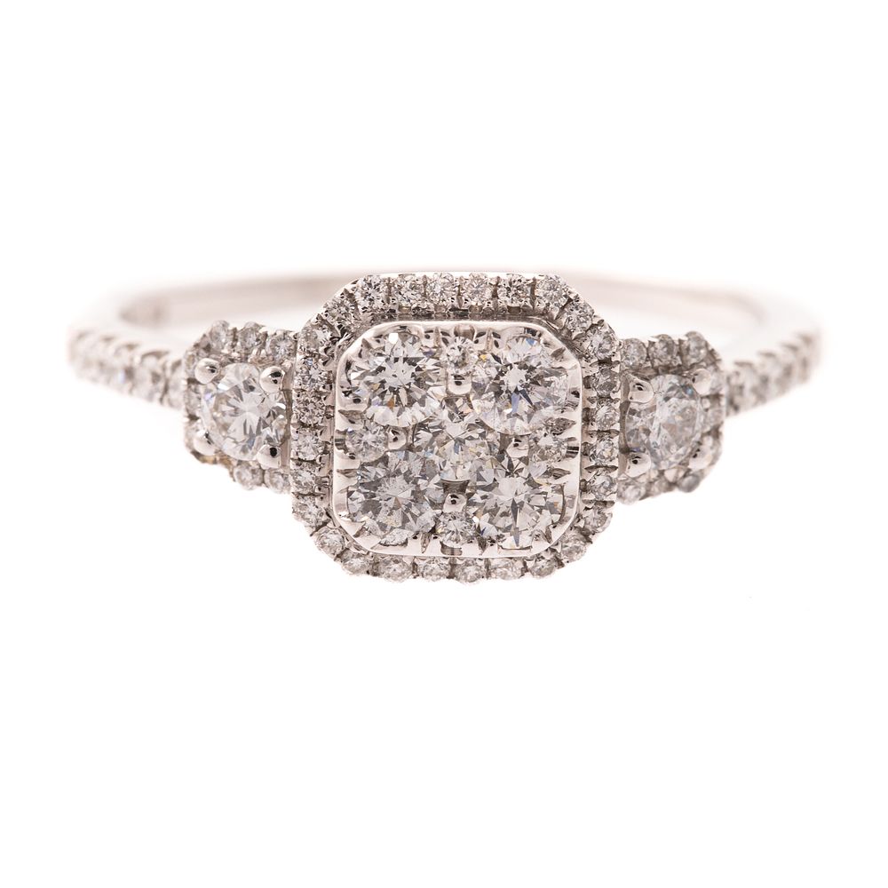 Appraisal: A Pave Diamond Ring in K K white gold ring