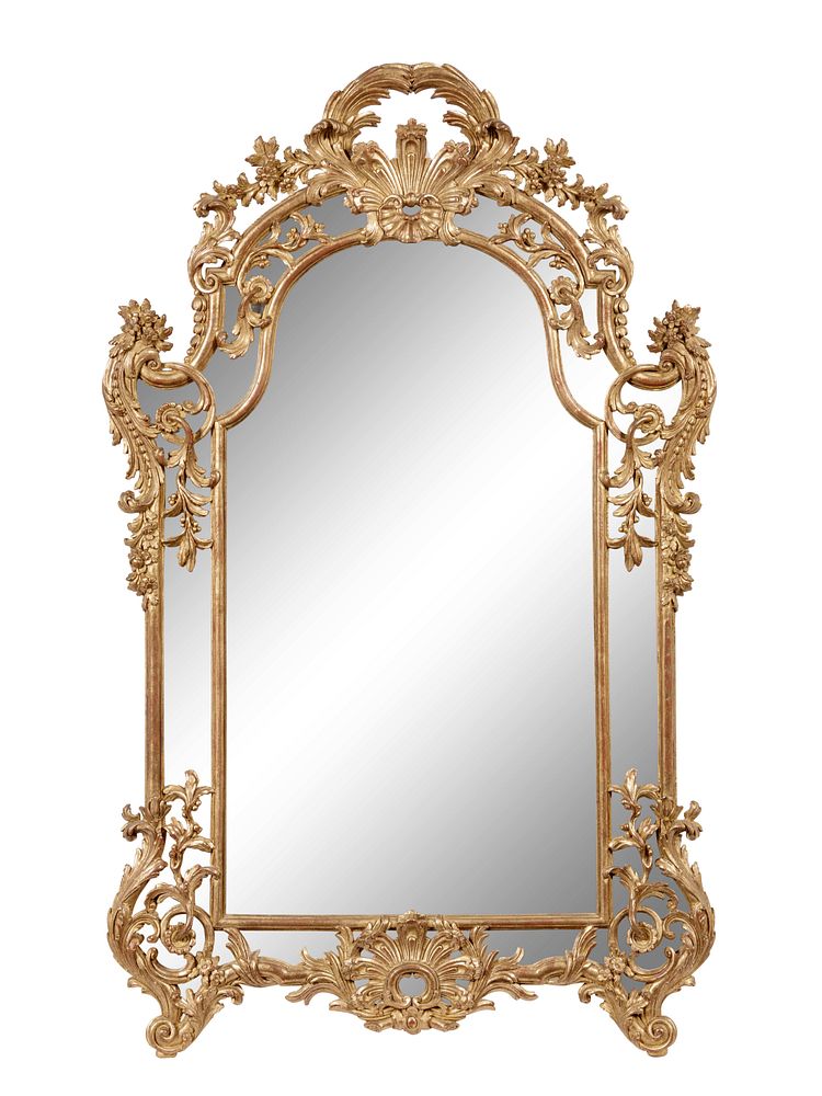 Appraisal: A Pair of Rococo Revival Giltwood Mirrors A Pair of