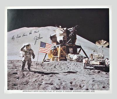 Appraisal: Twelve moon-walking astronauts photographs with signatures of all twelve humans