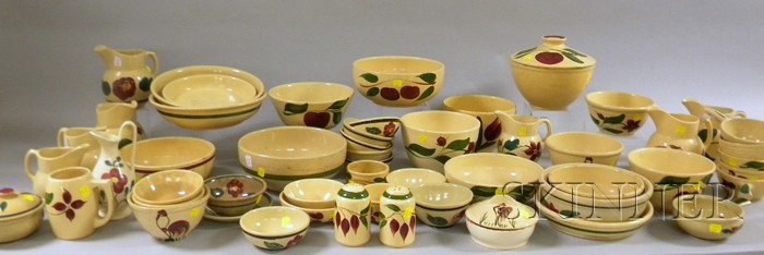 Appraisal: Collection of Watt Pottery Kitchen Ware approximately fifty-three pieces Scattered