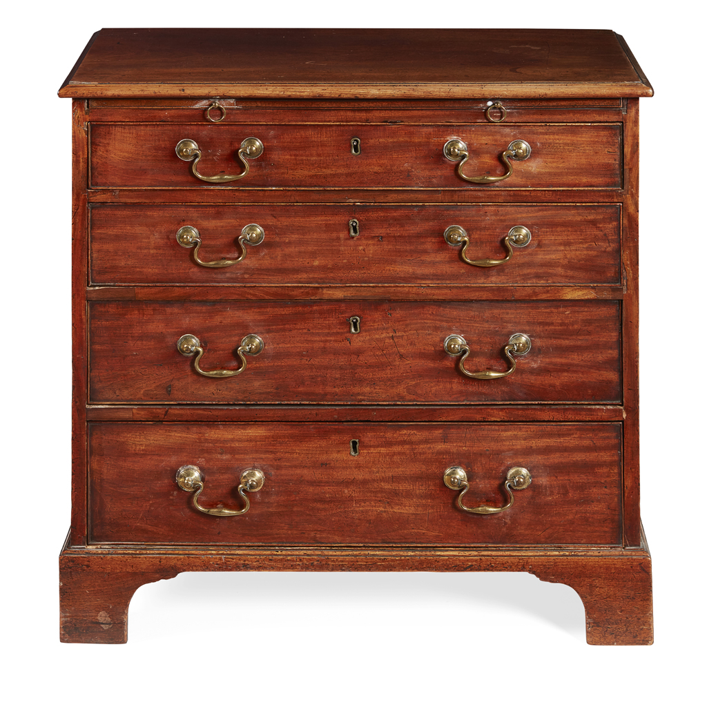 Appraisal: GEORGE III MAHOGANY CHEST OF DRAWERS TH CENTURY the moulded