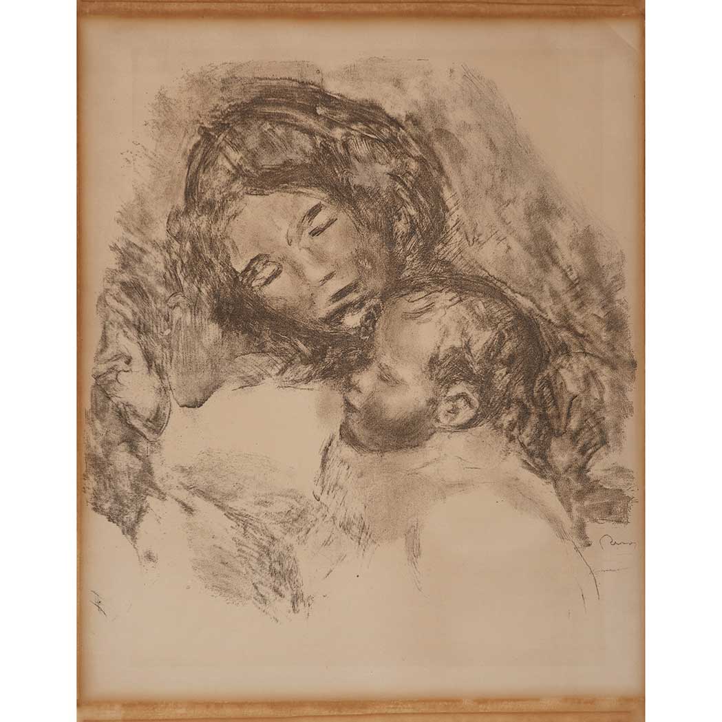 Appraisal: Pierre-Auguste Renoir MATERNITE D S Lithograph circa on laid Arches