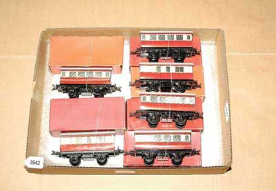 Appraisal: Hornby O Gauge Post-war No Passenger Coaches consisting of Coaches