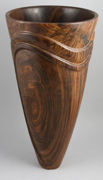 Appraisal: Arts and Crafts Rosewood vase x s unsigned Property of