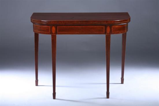 Appraisal: NEOCLASSICAL REVIVAL INLAID MAHOGANY FLIP-TOP GAMES TABLE th century with