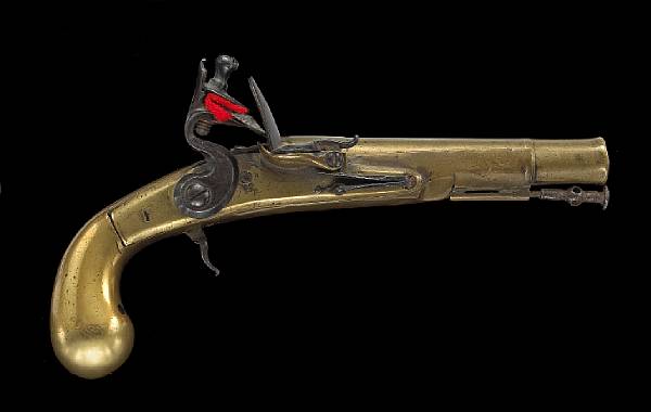 Appraisal: An all-brass Highland flintlock pistolattributed to Murdoch of Doune The