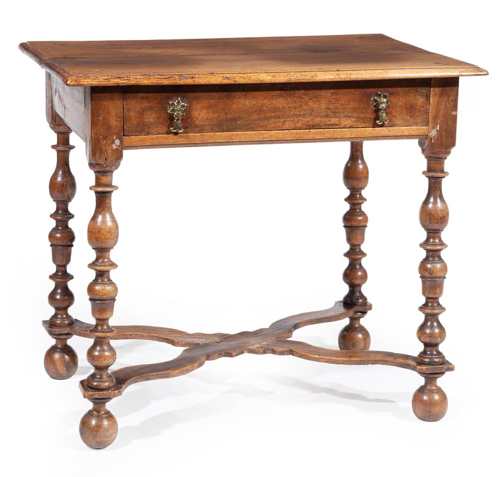 Appraisal: WILLIAM AND MARY-STYLE CARVED WALNUT SIDE TABLEAntique William and Mary-Style