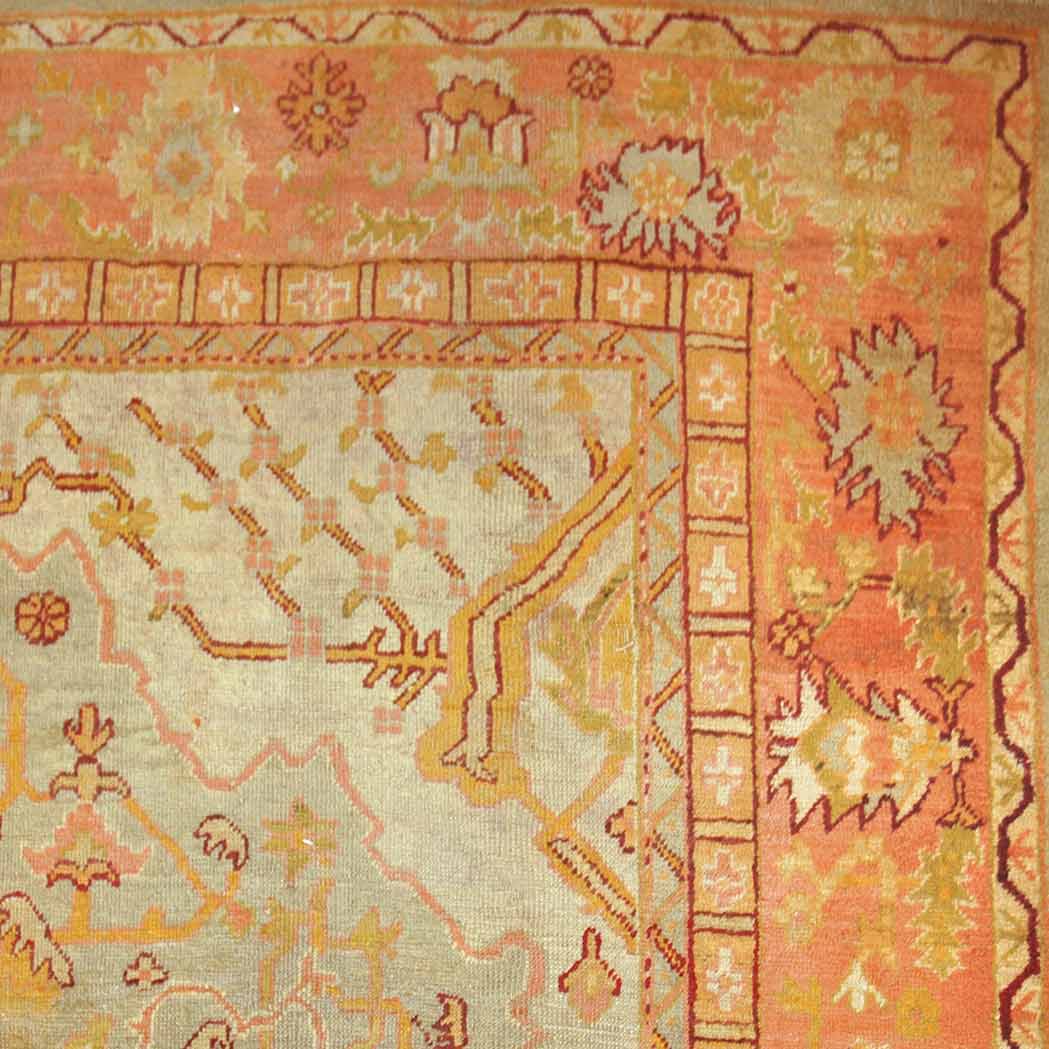 Appraisal: Oushak Carpet West Anatolia circa The central polychrome floral medallion