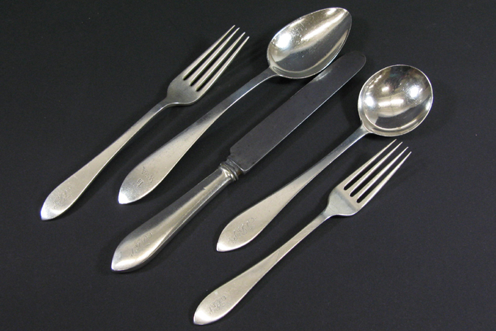 Appraisal: SET OF TIFFANY CO STERLING SILVER FLATWARE pieces in the