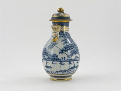 Appraisal: A Chinese blue and white coffee pot and cover decorated