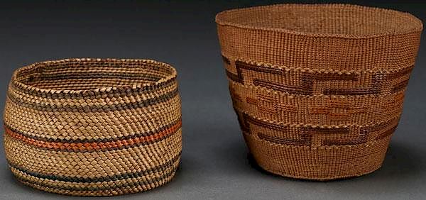 Appraisal: A PAIR OF FINE WOVEN NATIVE AMERICAN BASKETS A PAIR