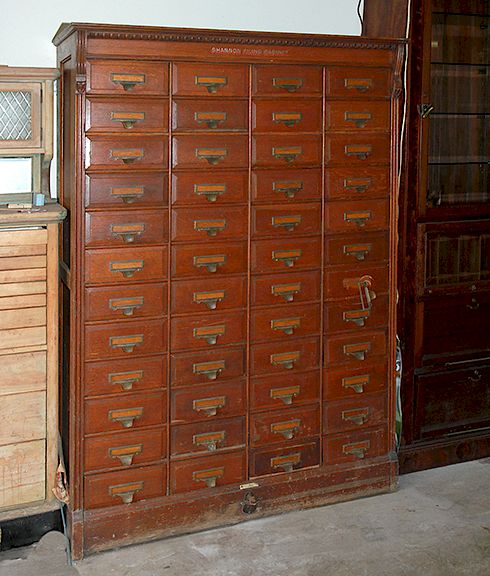 Appraisal: Shannon Filing Cabinet Ca - A -drawer drug country store