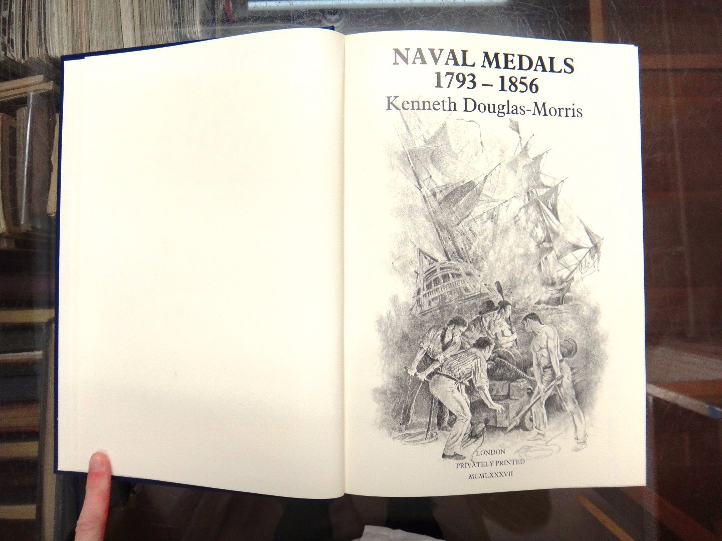 Appraisal: DOUGLAS-MORRIS K Naval Medals - illus gilt rexine to in