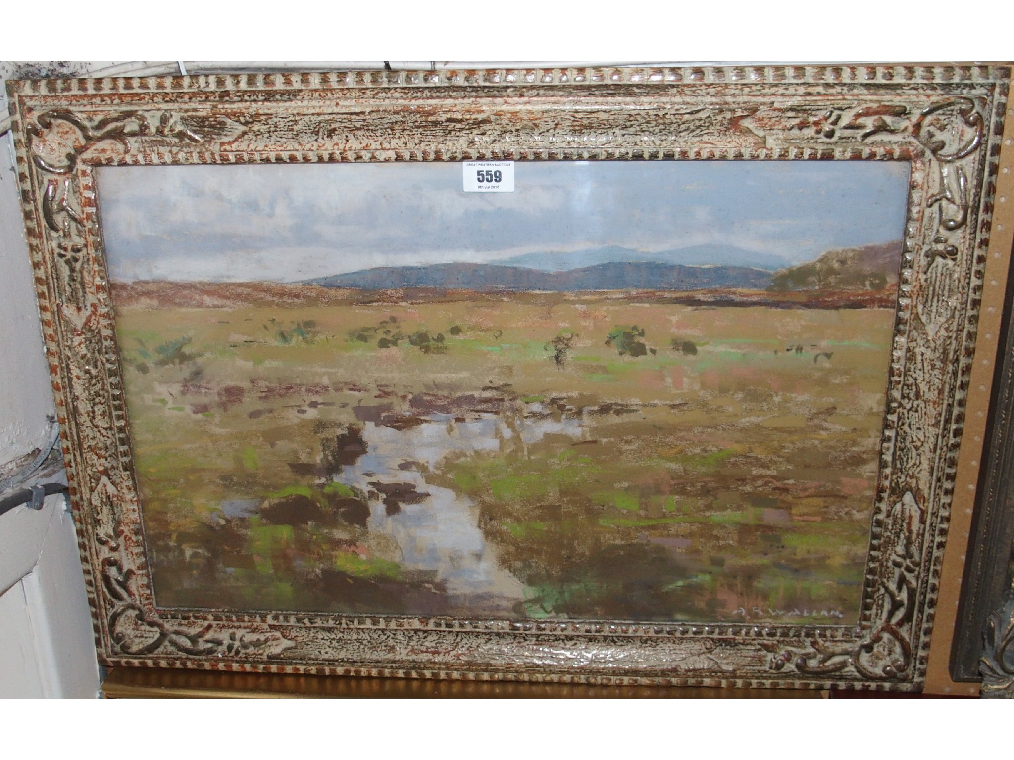 Appraisal: A R W ALLAN Landscape signed pastel