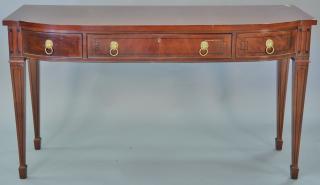 Appraisal: Baker Historic Charleston mahogany inlaid server Federal style with three